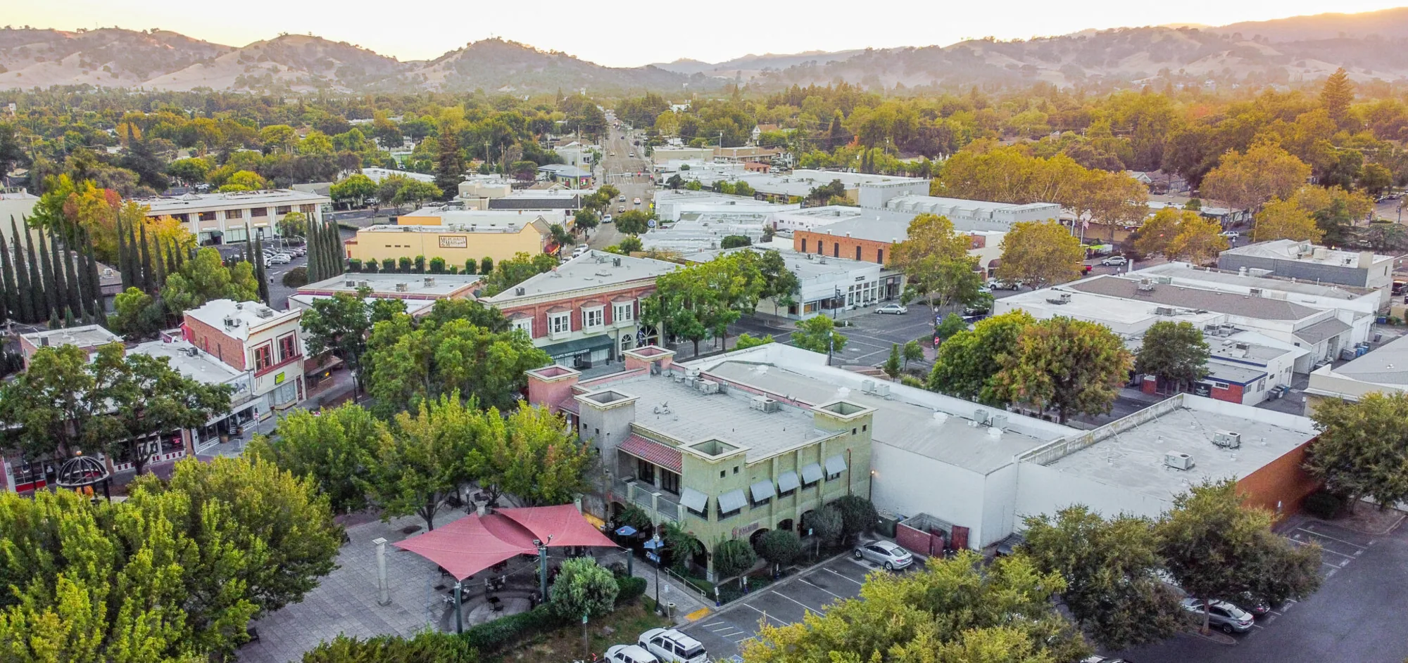 Aerial view of downtown Vacaville, CA Aerial view of downtown Vacaville, CA